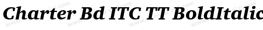 Charter Bd ITC TT BoldItalic字体转换